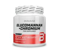 BioTechUSA Glucomannan+Chromium | Unflavored Fiber Supplement | for Weight Loss and Blood Sugar Support | Lactose, Sugar, and Gluten-Free, 225 g