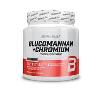 BioTechUSA Glucomannan+Chromium | Unflavored Fiber Supplement | for Weight Loss and Blood Sugar Support | Lactose, Sugar, and Gluten-Free, 225 g