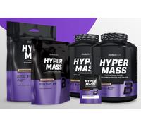 BioTechUSA Hyper Mass - Mass Gainer with Carbs & Protein Blend | Micronised Creatine | Gluten-Free, 1 kg, Cookies & Cream
