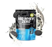 BioTechUSA Iso Whey Zero | Premium Whey Protein Isolate | Grass-Fed | Enzyme-Free | Sugar- and Gluten-Free, 500 g, Black Biscuit