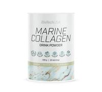 BioTechUSA Marine Collagen, Flavoured Drink Powder containing Fish Collagen, Vitamin C, 240 g, Green Tea-Lemon