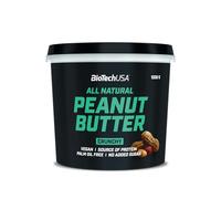BioTechUSA Peanut Butter | All-Natural Vegan Protein Source | Gluten-Free, High Fibre, Palm Oil-Free, 1000 g, Crunchy
