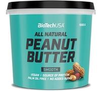 BioTech USA Peanut Butter, All-Natural Vegan Protein, Gluten-Free, High Fibre, 1000 g Smooth