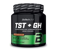 BioTechUSA TST + GH | Testosterone & Hormone Boosting Drink Powder | 2,850mg DAA | Amino Acids, Vitamins, Minerals | Sugar-, Lactose- and Gluten-Free | 300g | Orange