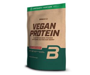 BioTechUSA Vegan Protein | Rice and Pea-Based Shake with Superfoods and Amino Acids | Sugar, Lactose, and Gluten-Free, 500 g, Forest Fruit