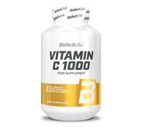 BioTechUSA Vitamin C 1000 + BioFlavonoids | Multiple Sources | Immune Support | Rosehip, Elderflower & Lemon, 100 Tablets