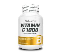 BioTechUSA Vitamin C 1000 + BioFlavonoids | Multiple Sources | Immune Support | Rosehip, Elderflower & Lemon, 30 Tablets