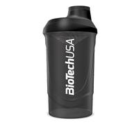 BioTechUSA Wave Shaker | Shaker Bottle | 100% Leak Proof | Enhanced Blending | Durable & Safe | Easy to Use & Clean, 600 ml, Black-Gunsmoked