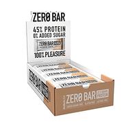 BioTechUSA Zero Bar Protein Snack - Low Sugar & Lactose-Free | Crispy Texture | Delicious Flavors | Ideal for Diets & Workouts, 20 * 50 g, Cappuccino