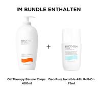 Biotherm Body-care Oil-TherapyBundle Baume Corps 400 ml + Deo Pure Invisible Roll-On 48h 75 ml