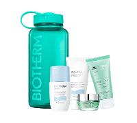 Biotherm Body-care Deo-PureAqua Drop-Set Deo Pure Roll-On 75 ml + Lait Corporel 50 ml + Aquasource Hyalu Plump Gel 15 ml+ Biosource Cleanser 50 ml