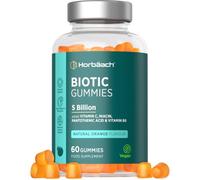 Biotic Gummies | 150 Billion Friendly Bacteria Per Bottle | Happy Gut | Multi-Strain | 2.5 Billion x 60 Orange Flavour Gummies | for Men & Women | Vegan | 60 Count | By Horbaach