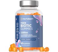 Biotic Gummies for Teens | 150 Billion CFU Per Bottle | Biotic Blend with Vitamin C & B6 | 2.5 Billion x 60 Orange Flavoured Vegan Gummies | By Horbaach