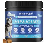 Biotic’s Gain Hip & Joint Soft Chews for Dogs | Glucosamine, MSM, Chondroitin & Turmeric | Hemp Seed Oil for Mobility | Tasty Chews for Senior & Active Dogs (120, Hip & Joint Care)