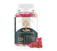Biotic's Gain Sugar Free Biotin Gummies High Strength 10000mcg per Serving | Vegan, Halal & Gelatine Free Hair Skin Nails Multivitamin for Women & Men | Zinc | Strawberry | 120 Gummies, 60 Days