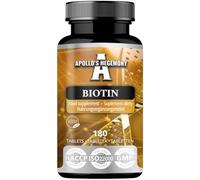 Biotin 10 mg per Tablet - 180 Vegan Tablets - 720 Servings - Supports Healthy Skin, Nails and Hair -Vitamin B7 Supplement - by Apollo's Hegemony
