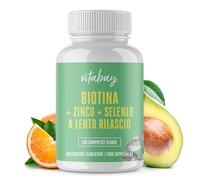 Biotin 10000 mcg Complex - 180 Vegan Tablets - Time Released - with Zinc Bisglycinate 10 mg & Selenium 110 mcg - High Strength - Skin Hair Nails - Laboratory Tested - 6 Month Supply