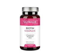 Biotin for Hair 10000 mcg - Vitamins E D Zinc Selenium - for Men and Women - 120 Capsules Vegetarian Nutralie