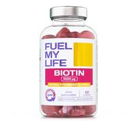 Biotin Gummies 10,000mcg - 60 Vegan Vitamins - Natural Strawberry Flavoured Two Yummy Gummy Daily Dose - Supports Normal Skin & Hair Growth - Chewable - No Artificial Sweeteners - UK Made
