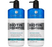 Biotin Shampoo and Conditioner Set - Sulfate and Paraben Free Treatment for Men and Women - Hair Thickening Volumizing Products to Help Boost Thinning