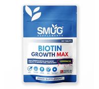 Biotin Tablets 12000mcg - 365 Tablets - Vegan Food Supplement - Made in Britain - SMUG Supplements