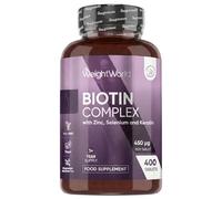 Biotin Tablets with Keratin, Zinc & Selenium - 400 Tablets - 1+ Year Supply
