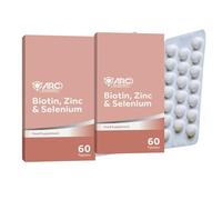 Biotin + Zinc & Selenium Supplement 120 Tablets for Healthy Hair Skin & Nails - Men & Women - Powerful Trio - Vegan & Vegetarian - Made in UK