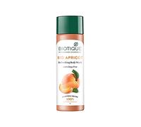 Biotique Bio Apricot Refreshing Body Wash, 190ml/6.42 Oz. I 100% Soap Free I Vitamin E and A, Linoleic acid, Oleic acid, and minerals.