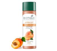 Biotique Bio Apricot Refreshing Body Wash, 190ml/6.42 Oz. I 100% Soap Free I Vitamin E and A, Linoleic acid, Oleic acid, and minerals.