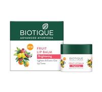 Biotique Fruit Whitening/Brightening Lip Balm SPF 50 Hydrated and Nourishing Lips Visibly Lighter Lips Evens Out Lip Tone De-pigmentation Balm Botanical Extracts All Skin Types 10-gm Pink
