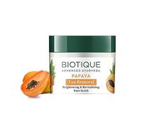 Biotique Papaya Smoothing and Revitalizing Scrub for All Skin Types I 75 Gm I Dissolve Dead Surface Cells