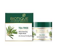 Biotique Tea Tree Skin Clearing Night Mask for Normal to Oily Skin, 50g 1 count (Pack of 1)