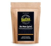 Biotiva Mate Tea Organic 1000g (2x500g) - Unroasted Green Mate Tea - Cafeeinated Yerba Mate Leaves - Organic Cultivation - Packed and Controlled in Germany