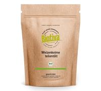 Biotiva wheat germ organic 250gr - reduced fat content, partially de-oiled, ground - German manufacturing - ideal for a full breakfast - rich in minerals - light, soft consistency