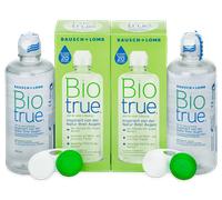 Biotrue Multi-Purpose Contact Lens Solution, 2x 300ml - Cushions & Rehydrates Soft Contact Lenses for Comfortable Wear - Condition, Clean, Remove Protein, Disinfect & Rinse - With Lens Case, Pack of 2