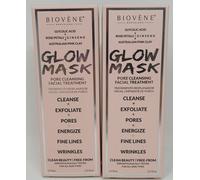BIOVENE Glow Mask Pore Cleansing Facial Treatment 75ml -2 pack RRP £22