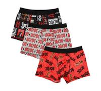 Bioworld ACDC Album Art & Logos Men’s 3-Pair Boxer Briefs, Multicolor, XL