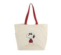 Bioworld Adult 15.5" Canvas Tote Bag, Peanuts Joe Cool Snoopy, One size, Peanuts Joe Cool Snoopy