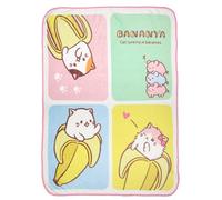 Bioworld Bananya Blanket Bananya and The Curious Bunch Soft Plush Throw Blanket 45" x 60"