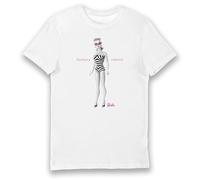 Bioworld Barbie Barbara Roberts Iconic Zebra Swimsuit Adults T-Shirt-S White