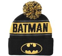 Bioworld Batman Logo & Name Text Black Cuff Beanie