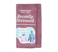 Bioworld Beetlejuice Handbook for The Recently Deceased Womens' Snap Faux Leather Tri-Fold Wallet, Purple, Medium