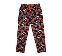 Bioworld Berserk Anime Adult Guts All Over Print Pajama Sleep Lounge Pants For Men and Women, Black, S