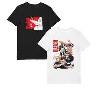 Bioworld Bleach Anime Unisex Adults T-Shirt 2 Pack-M Black