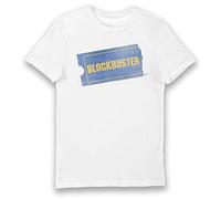 Bioworld Blockbuster Distressed Ticket Vintage Adults T-Shirt-L White