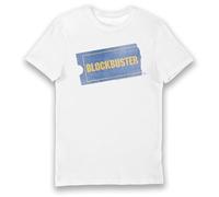 Bioworld Blockbuster Distressed Ticket Vintage Adults T-Shirt-M White