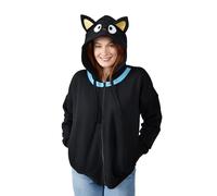 Bioworld Chococat Cosplay Long Sleeve Women's Black Zip Hoodie, Black, XL