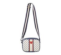 Bioworld Crossbody Shoulder Bag with Adjustable Strap, Mickey Mouse Ears White Polka, One size