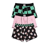 Bioworld Demon Slayer Character Patterns Men's 3pk Boxer Briefs, Multicolored, XS