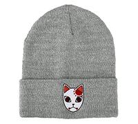 Bioworld Demon Slayer Grey Fox Mask Embroidered Cuff Beanie
